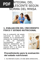 Paquete y Evaluación Integral Del Adolescente Según Norma Diapositivas