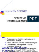 Decision Science: Lecture #1