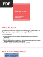 7th Grade - FCE - The Big Goal