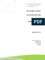 100 MW Solar Farm Pre-Feasibility Study For Investment PDF