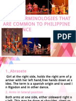 Dance Terminologies That Are Common To Philippine Folkdance