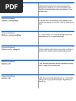 Relational Database Flash Cards