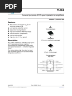 General Purpose JFET Quad Operational Amplifiers: Features