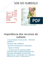 Recursos Do Subsolo