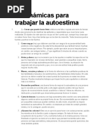 10 Dinámicas para Trabajar La Autoestima