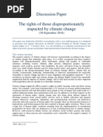 OHCHR Discussion Paper - The Rights of Those Disproportionately Impacted by Climate Change - 30 Sept 2016