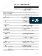 COMLEX Normal Adult Laboratory Values