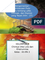 Mengomentari Puisi