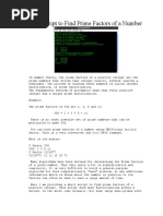 Shell Script To Find Prime Factors of A Number