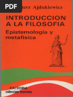 Ajdukiewicz Kazimierz - Introduccion A La Filosofia - Epistemologia Y Metafisica PDF