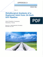 Det Norske Veritas' Metallurgical Analysis of The September 2015 Shell Oil Pipeline Rupture