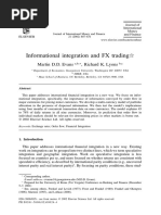 Informational Integration and FX Trading: Martin D.D. Evans, Richard K. Lyons