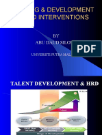 Training & Development As HRD Interventions