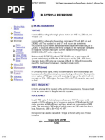 Motor Electrical Reference