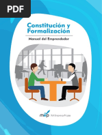 Constitucion y Formalizacion - Manual Del Emprendedor