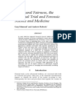 Procedural Fairness, The Criminal Trial and Forensic Science and Medicine