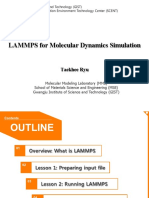 Lammps Tutorial 20120706 PDF