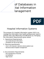 Role of Databases in Hospital Information Management