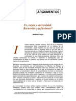 Fe, Razón y Universidad, Discurso