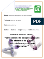 Extensión de Sangre Periferica y Frotis Sanguineo