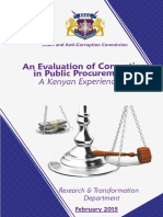 Evaluation of Corruption in The Public Procurement PDF