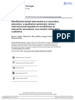 Mindfulness Based Interventions in Secondary Education A Qualitative Systematic Review Intervenciones Basadas en Mindfulness en Educaci N Secundaria