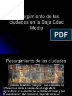 Resurgimiento de Las Ciudades en La Baja Edad Media