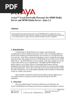 Avaya™ Local Survivable Processor For S8300 Media Server and S8700 Media Server - Issue 1.1