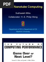 Carbon Nanotube Computing: Subhasish Mitra Collaborator: H.-S. Philip Wong