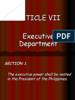 Article Vii Executive Department