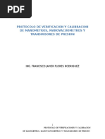 Protocolo de Calibracion de Manometros y Transmisores de Presion