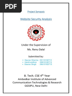 Web Security - Project Synopsis Final