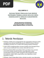 Ragam Teknik Penilaian Dan Bentuk Instrumen Pembelajaran Biologi Serta Hubungannya Dengan Karakteristik Biologi.