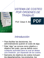 Costeo Por Órdenes de Trabajo - Clase