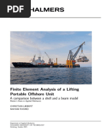 Finite Element Analysis of A Lifting Portable Offshore Unit