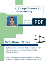 ETHICAL ISSUES IN COUNSELING - Saida