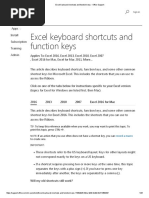 Excel Keyboard Shortcuts and Function Keys - Office Support