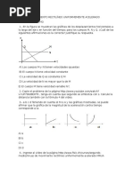 Taller de Movimiento Rectilíneo Uniformemente Acelerado Nivelacion 10