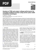 Analysis of THD and Output Voltage Performance For Cascaded Multilevel Inverter Using Carrier Pulse Width Modulation Techniques