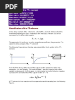 Parameters of The PT1 Element 1