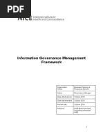 Information Governance Policy and Management Framework