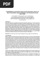 Experimental Investigation of Inclination Angle On Heat Transfer Characteristics of Wickless Solar Heat Pipe