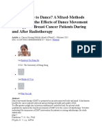 A Good Time To Dance A Mixed-Methods Approach of The Effects of Dance Movement Therapy For Breast Cancer Patients During and After Radiotherapy