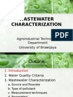 Wastewater Characterization: Agroindustrial Technology Department University of Brawijaya