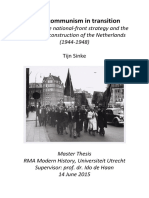 Dutch Communism in Transition, The CPN, The National-Front Strategy and The Political Reconstruction of The Netherlands (1944-1948), Tijn Sinke Masters Thesis 2015