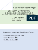 Introduction To Particle Technology: Dr. Sujan Chowdhury