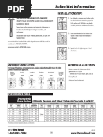 Submittal Information: Dynabolt Sleeve