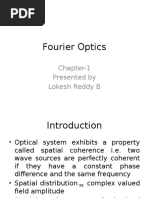 Fourier Optics: Chapter-1 Presented by Lokesh Reddy B