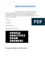 Google Analytics Exam Answers