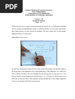 Design of Reinforced Concrete Structures Prof. Nirjhar Dhang Department of Civil Engineering Indian Institute of Technology, Kharagpur